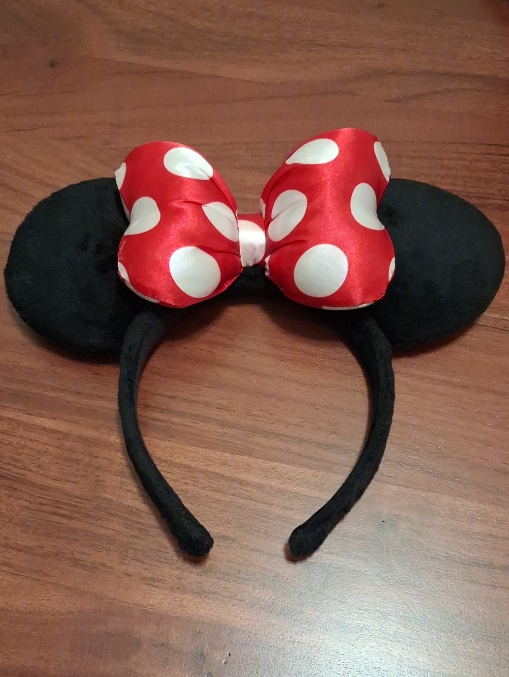 Black and Red Polka Dot Minnie Mouse Ears Headband Disneyland